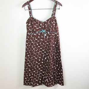 Madison Leigh 16 Brown Polka Dot Sun Dress Pin Up